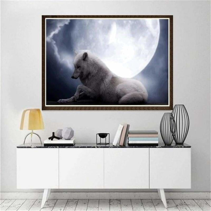 Full Drill - 5D DIY Diamond Painting Kits Dream White Wolf 