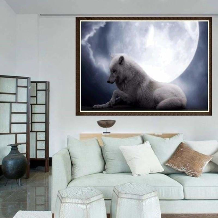 Full Drill - 5D DIY Diamond Painting Kits Dream White Wolf 