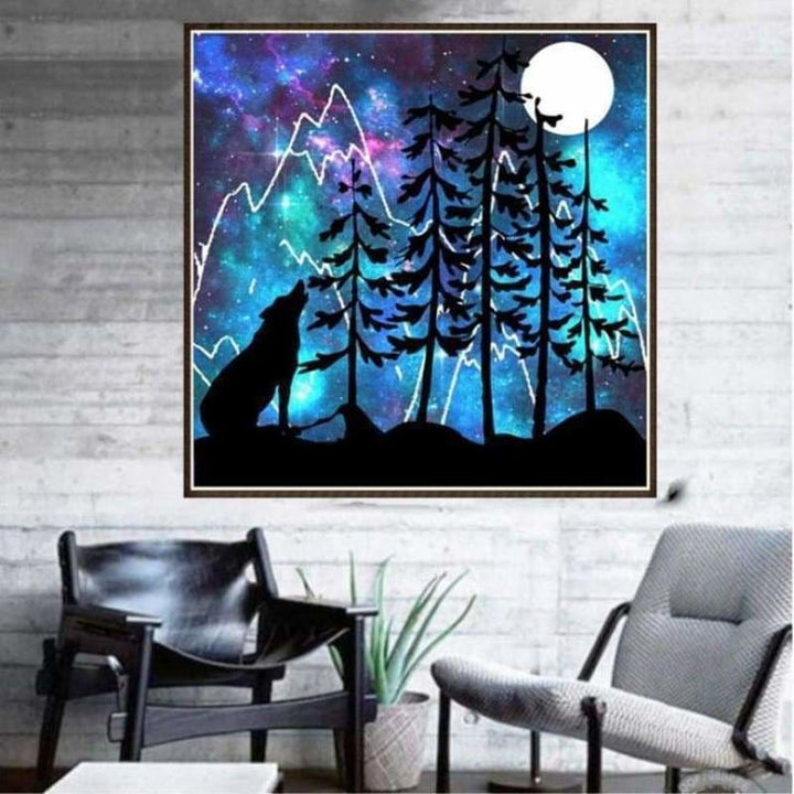 Full Drill - 5D DIY Diamond Painting Kits Dream Wolf Forest 