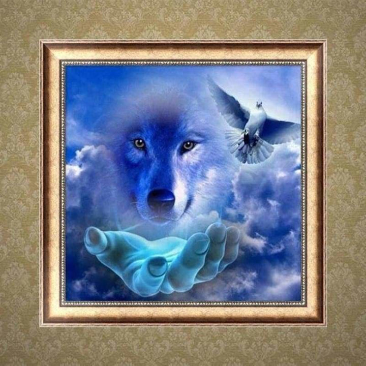 Full Drill - 5D DIY Diamond Painting Kits Dream Wolf in Hand