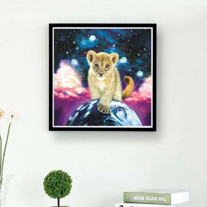 Full Drill - 5D DIY Diamond Painting Kits Fantasy Cute Lion 