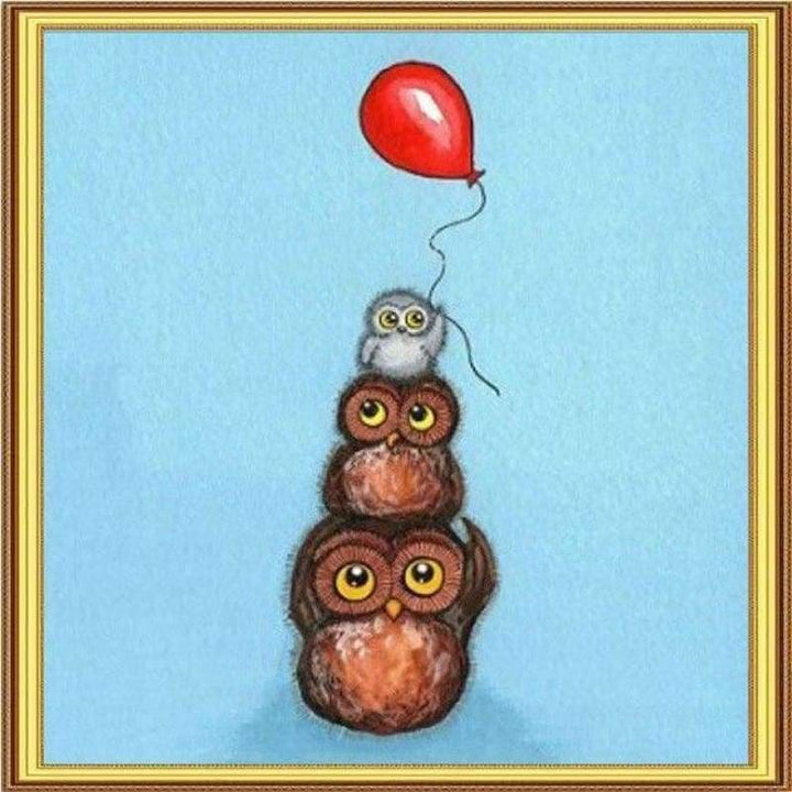 Full Drill - 5D DIY Diamond Painting Kits Funny Cartoon Owls