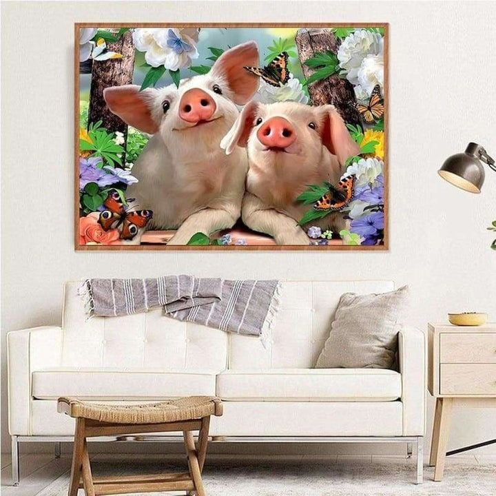 Full Drill - 5D DIY Diamond Painting Kits Funny Cartoon Pigs