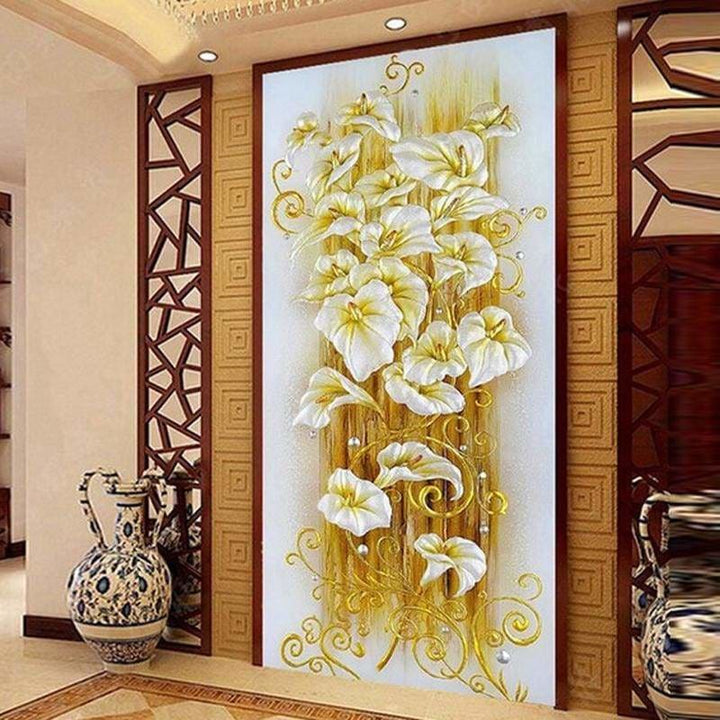 Full Drill - 5D DIY Diamond Painting Kits Gold Flowers - L2