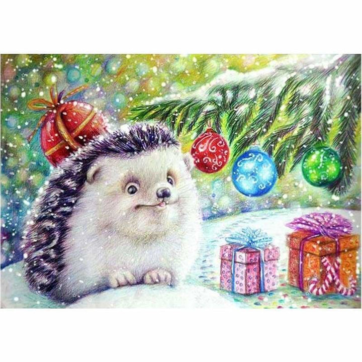 Full Drill - 5D DIY Diamond Painting Kits Hedgehog Christmas