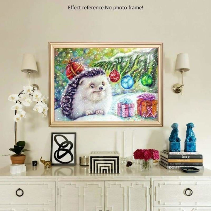 Full Drill - 5D DIY Diamond Painting Kits Hedgehog Christmas