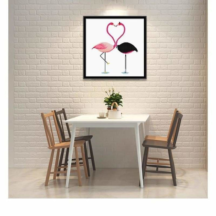 Full Drill - 5D DIY Diamond Painting Kits Kissing Flamingos