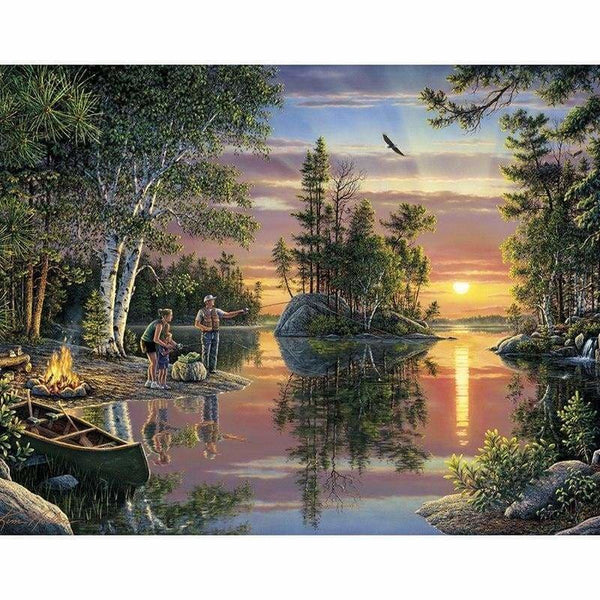 Full Drill - 5D DIY Diamond Painting Kits Landscape Lakeside