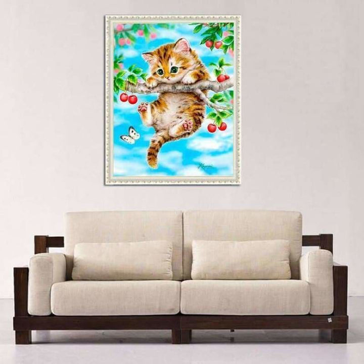 Full Drill - 5D DIY Diamond Painting Kits Lovely Kitten On 