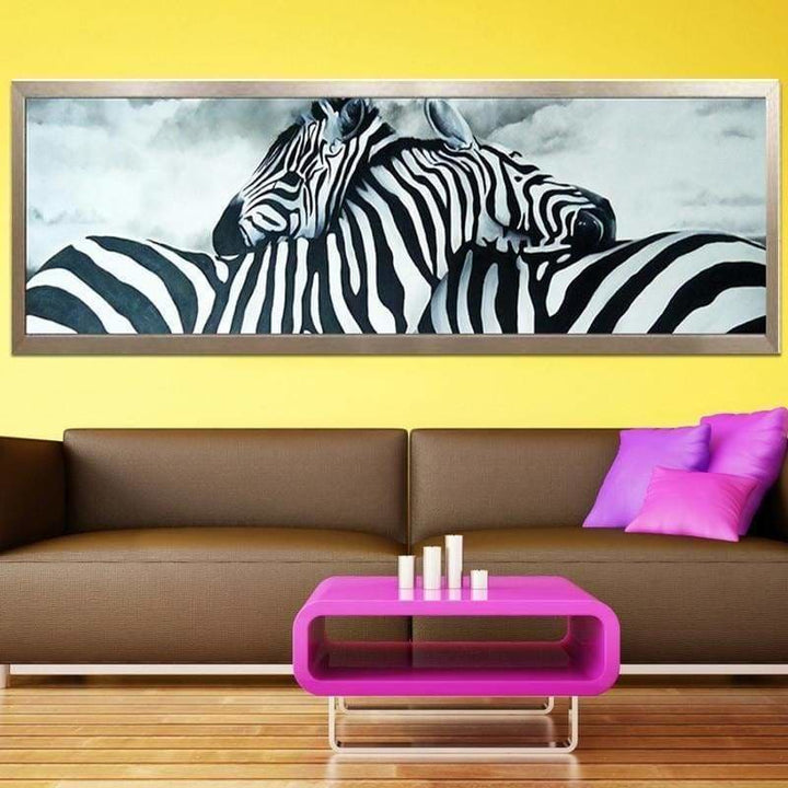 Full Drill - 5D DIY Diamond Painting Kits Loving Zebras - L3