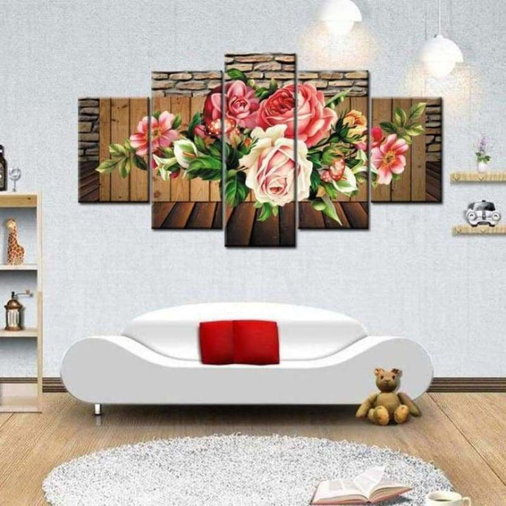 Full Drill - 5D DIY Diamond Painting Kits Multi Panel Flower