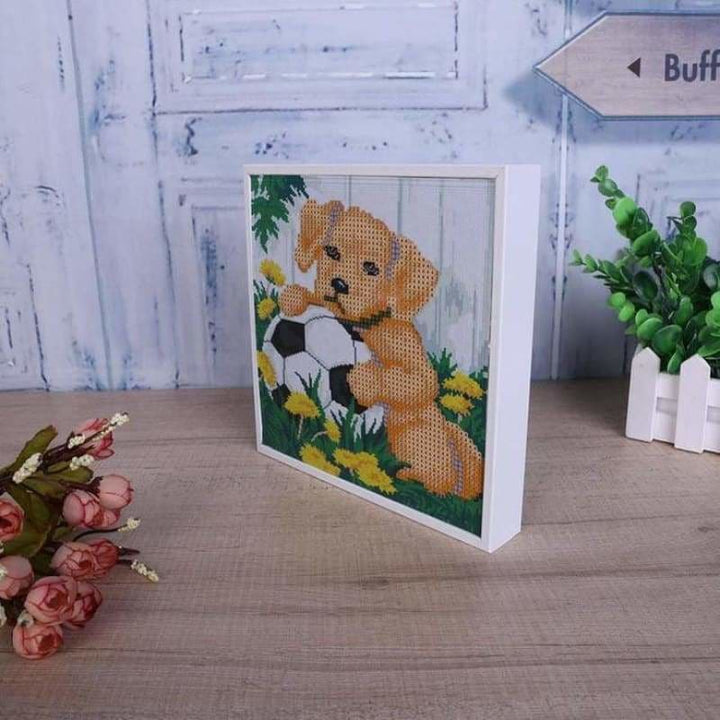 Full Drill - 5D DIY Diamond Painting Kits Pet Dog Football 