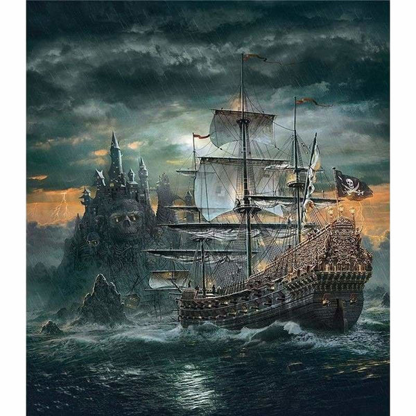 Full Drill - 5D Diy Diamond Painting Kits Pirate Ship 