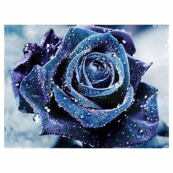 Full Drill - 5D DIY Diamond Painting Kits Pretty Blue Rose -