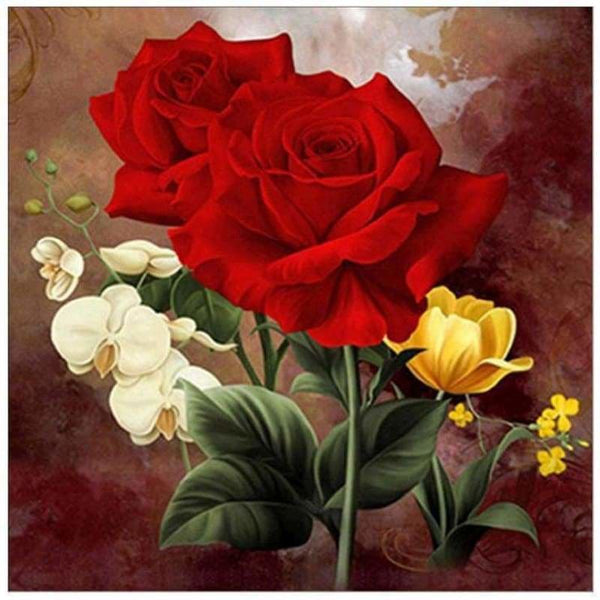 Full Drill - 5D DIY Diamond Painting Kits Pretty Red Rose 