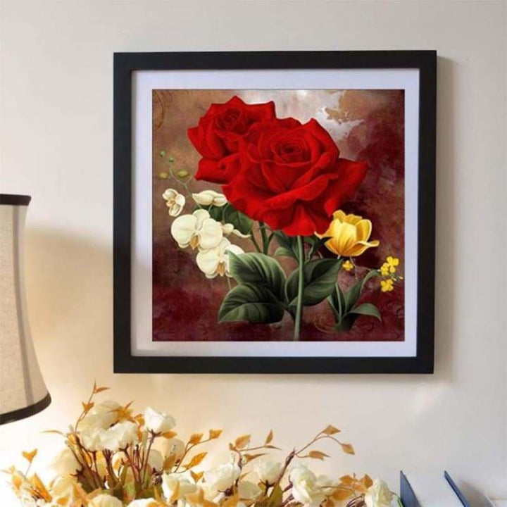 Full Drill - 5D DIY Diamond Painting Kits Pretty Red Rose 