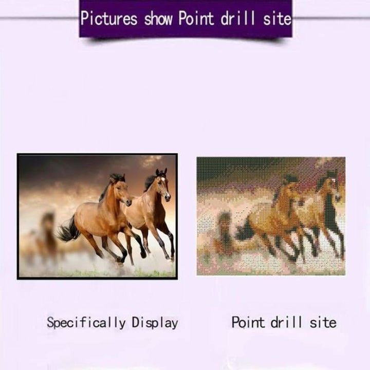 Full Drill - 5D DIY Diamond Painting Kits Running Horses - 3