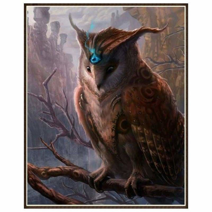 Full Drill - 5D DIY Diamond Painting Kits Serious Owl on the