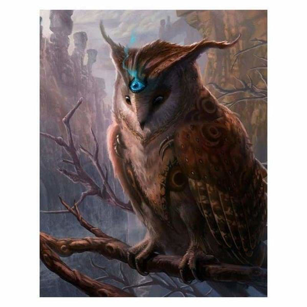 Full Drill - 5D DIY Diamond Painting Kits Serious Owl on the