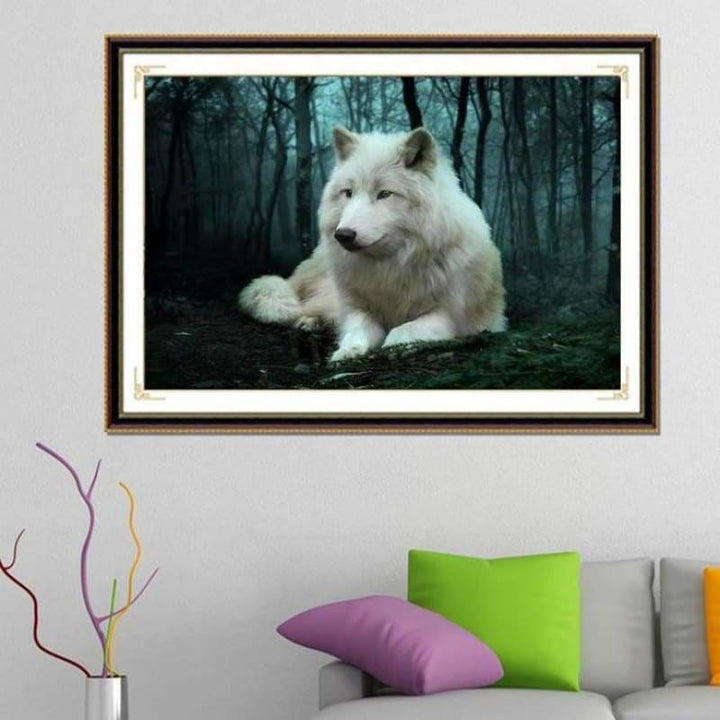 Full Drill - 5D DIY Diamond Painting Kits Special White Wolf