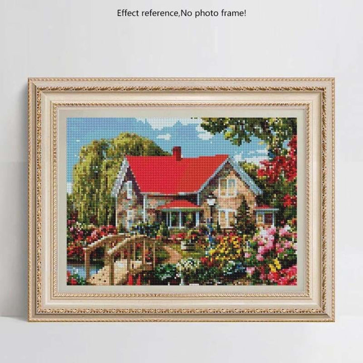 Full Drill - 5D DIY Diamond Painting Kits Sunshine Red House