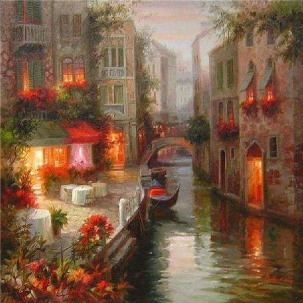 Full Drill - 5D Diy Diamond Painting Kits Venice Town Scenic