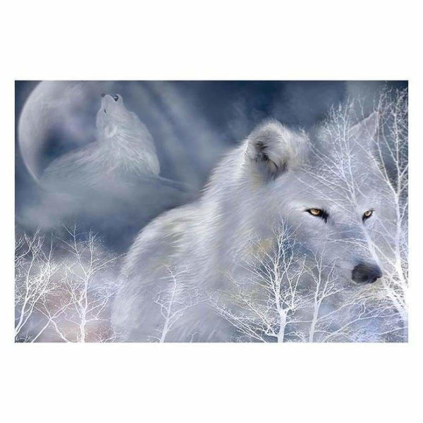 Full Drill - 5D DIY Diamond Painting Kits White Wolf - 3