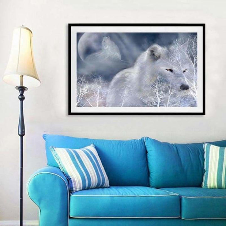 Full Drill - 5D DIY Diamond Painting Kits White Wolf - 3