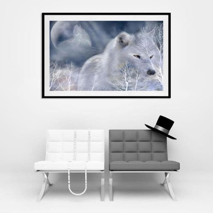 Full Drill - 5D DIY Diamond Painting Kits White Wolf - 3