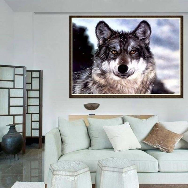 Full Drill - 5D DIY Diamond Painting Kits Winter Cool Wolf -