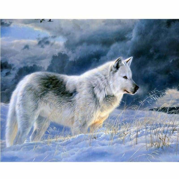 Full Drill - 5D DIY Diamond Painting Kits Winter Cool Wolf -