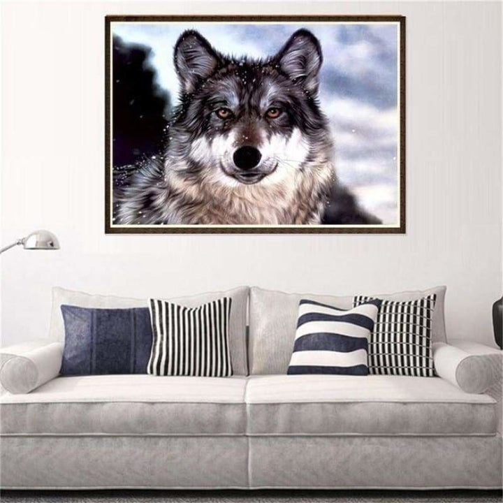 Full Drill - 5D DIY Diamond Painting Kits Winter Cool Wolf -