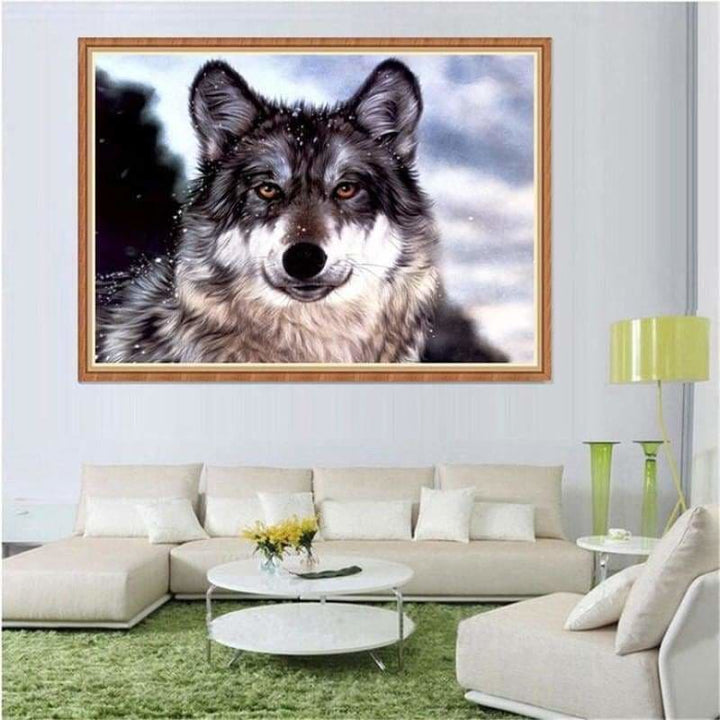 Full Drill - 5D DIY Diamond Painting Kits Winter Cool Wolf -