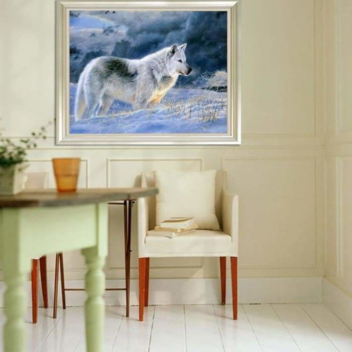 Full Drill - 5D DIY Diamond Painting Kits Winter Cool Wolf -