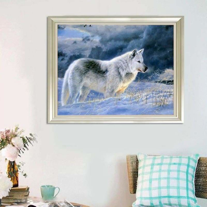 Full Drill - 5D DIY Diamond Painting Kits Winter Cool Wolf -