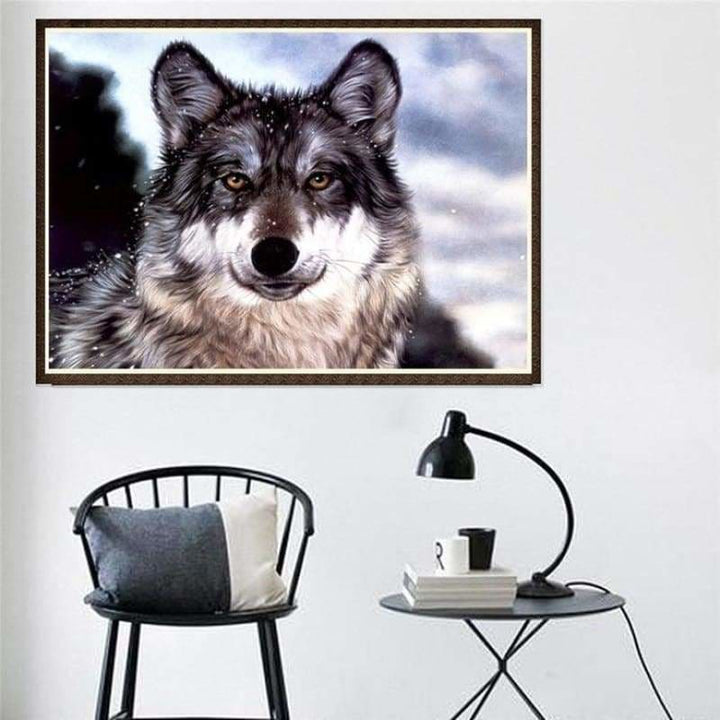 Full Drill - 5D DIY Diamond Painting Kits Winter Cool Wolf -