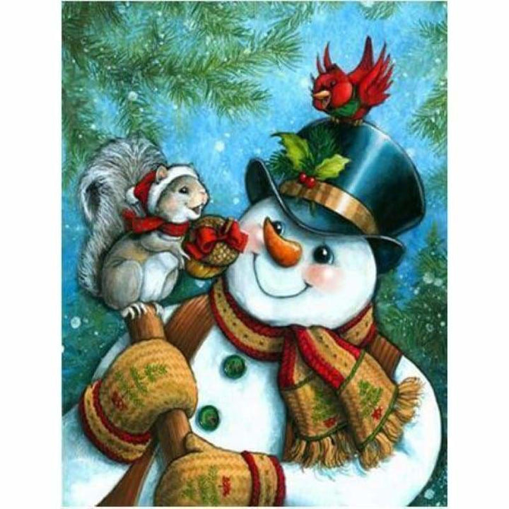 Full Drill - 5D DIY Diamond Painting Kits Winter Cute Snowman - NEEDLEWORK KITS