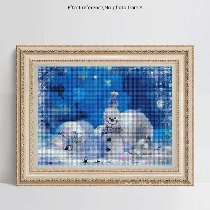 Full Drill - 5D DIY Diamond Painting Kits Winter Cute Snowman - NEEDLEWORK KITS