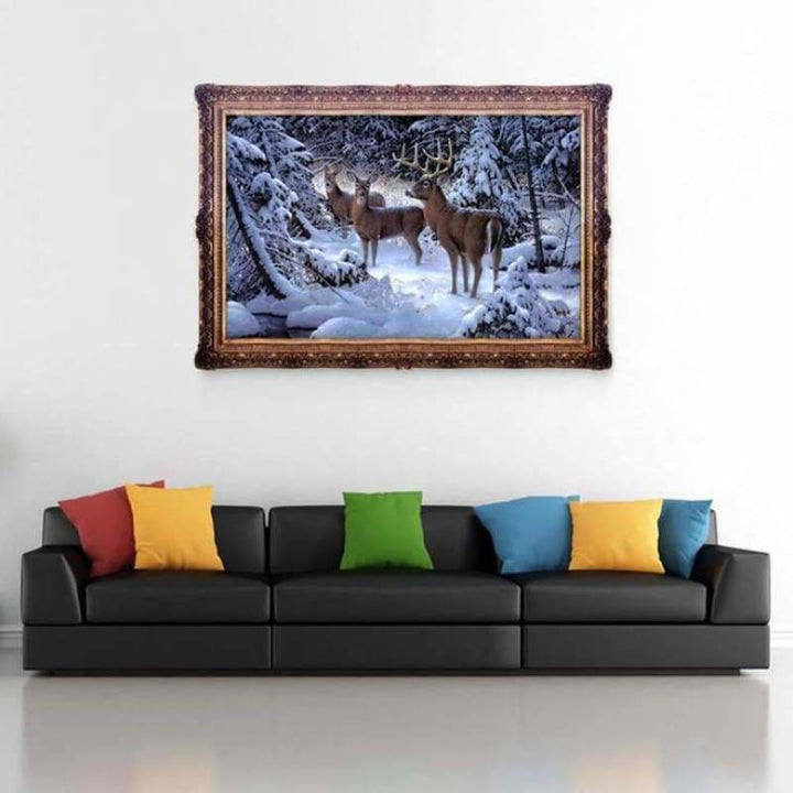 Full Drill - 5D DIY Diamond Painting Kits Winter Snow Woods 