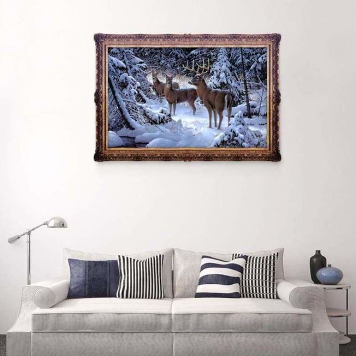 Full Drill - 5D DIY Diamond Painting Kits Winter Snow Woods 