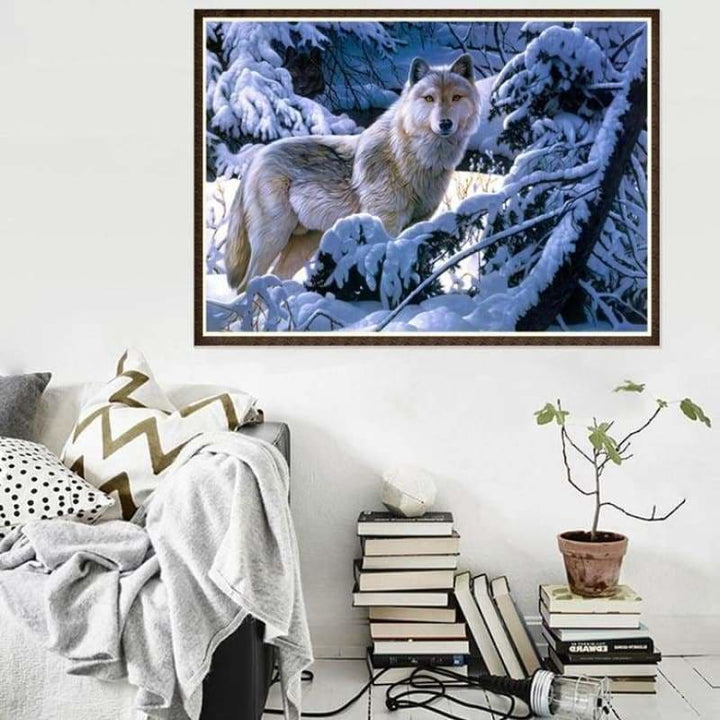 Full Drill - 5D DIY Diamond Painting Kits Winter Wolf - 4