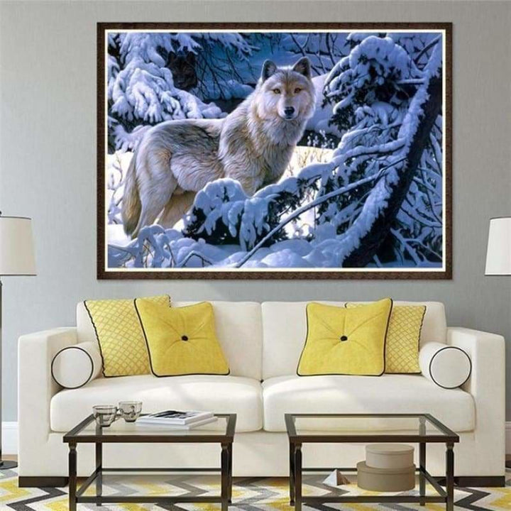 Full Drill - 5D DIY Diamond Painting Kits Winter Wolf - 4