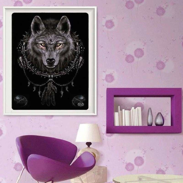 Full Drill - 5D DIY Diamond Painting Kits Wolf Dream Catcher