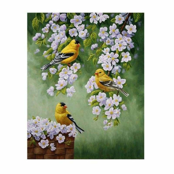 Full Drill - 5D DIY Diamond Painting Kits Yellow Birds on 