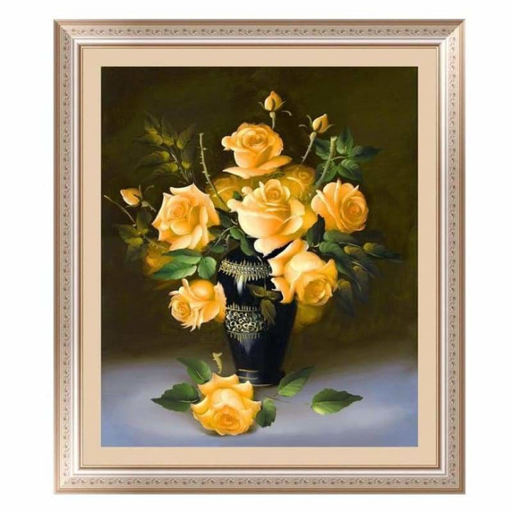 Full Drill - 5D DIY Diamond Painting Kits Yellow Roses in 