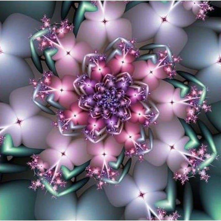 Full Drill - 5D DIY Diamond Painting Purple Flowers 