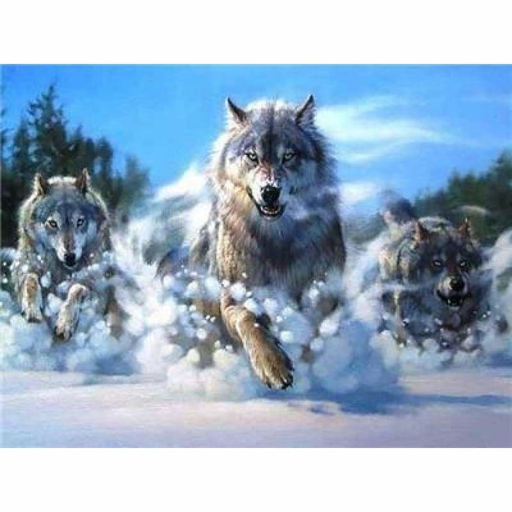 Full Square Drill Wolf Full Drill - 5D Diy Diamond Painting 