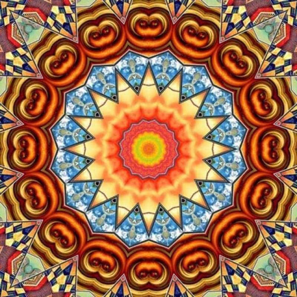 Full Square Modern Art Abstract Mandala Pattern Full Drill -