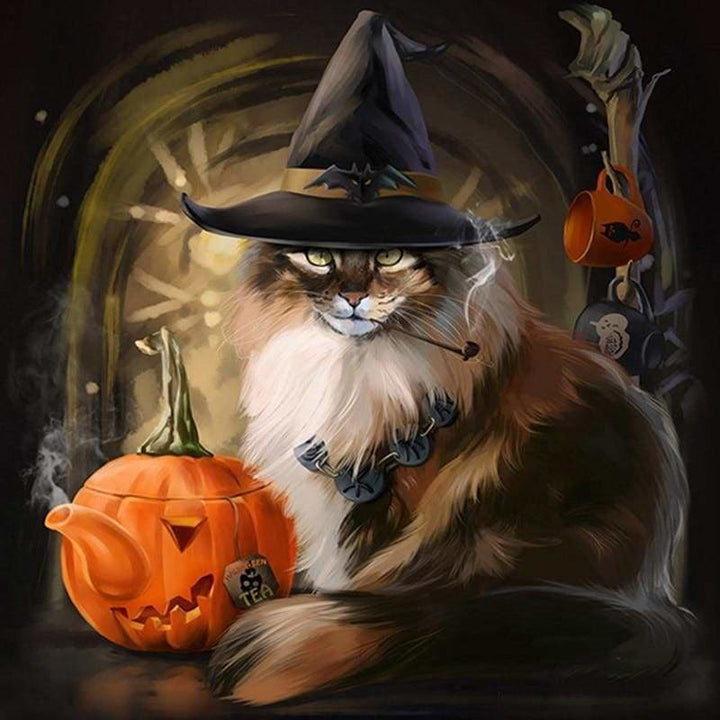 Halloween Cat Full Drill - 5D Diy Diamond Painting Kits 