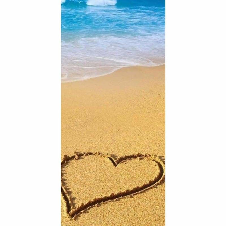 Heart On A Beach- Full Drill Diamond Painting - NEEDLEWORK KITS